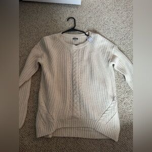 Aerie Cream Crew Neck Sweater